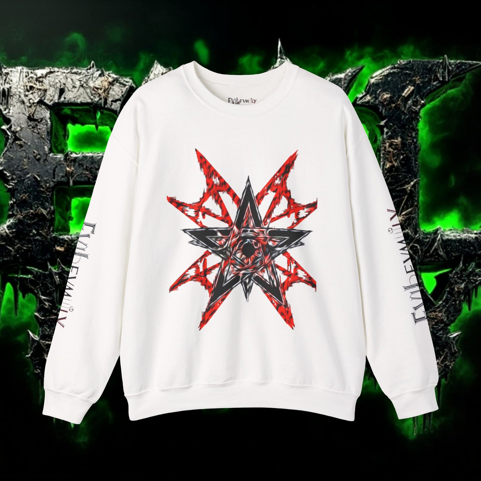 Edgy Graphic Sweatshirt, Unisex Crewneck, Trendy Fashion, Layering Piece, Gift for Him/Her, Streetwear Style