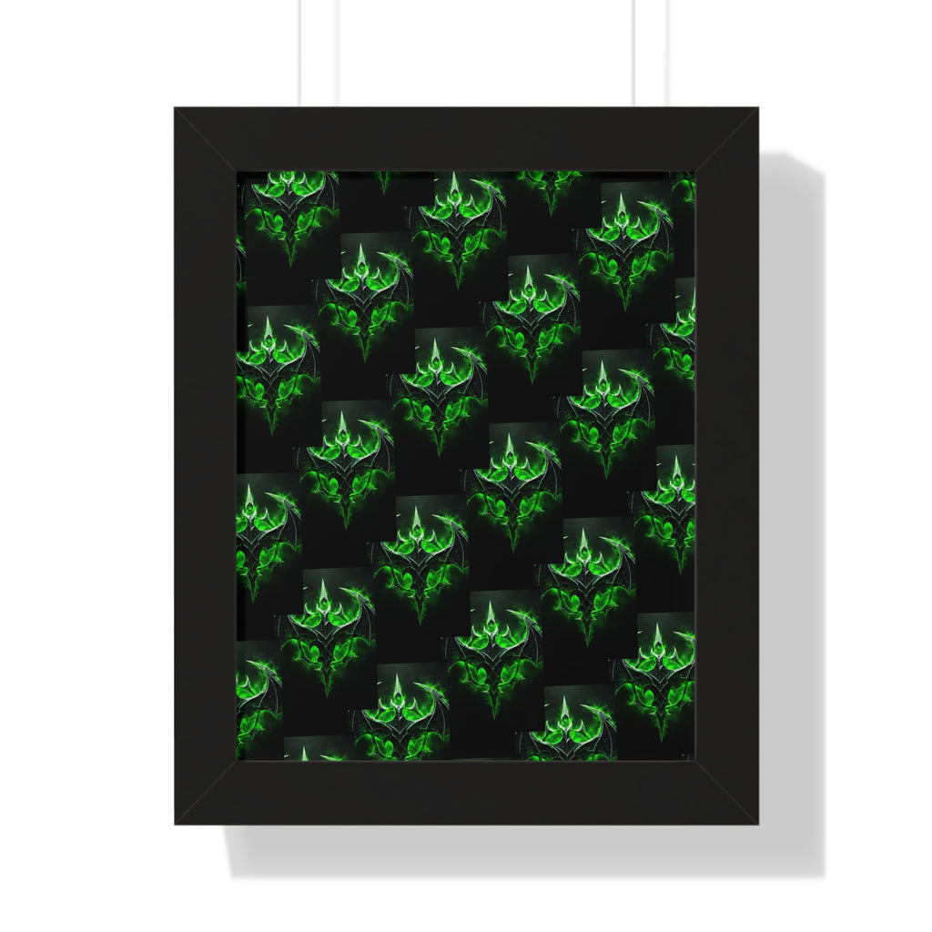 Framed Vertical Poster with Green Design, Wall Art Decor, Home Decor, Lush Green Wall Art, Modern Framed Print, Eco-Friendly Gift