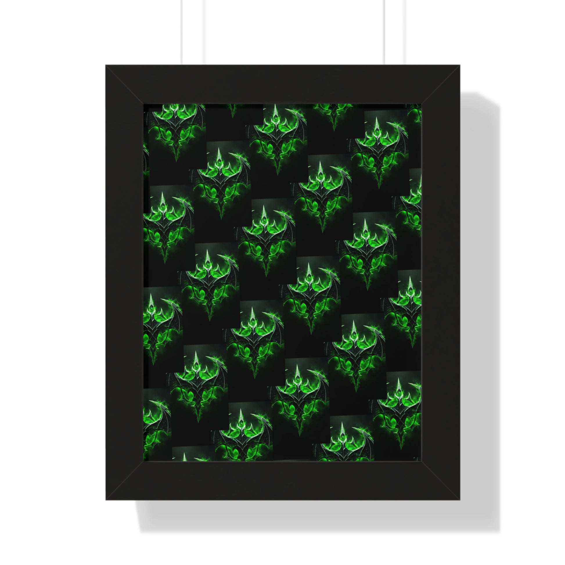 Framed Vertical Poster with Green Design, Wall Art Decor, Home Decor, Lush Green Wall Art, Modern Framed Print, Eco-Friendly Gift