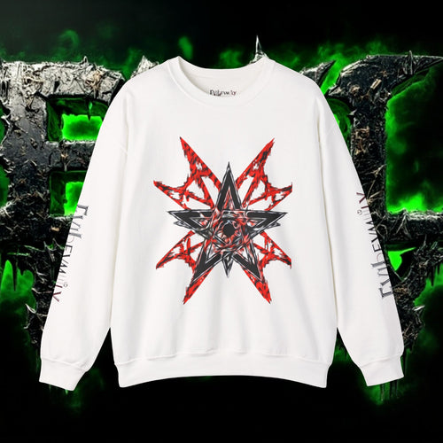 Edgy Graphic Sweatshirt, Unisex Crewneck, Trendy Fashion, Layering Piece, Gift for Him/Her, Streetwear Style