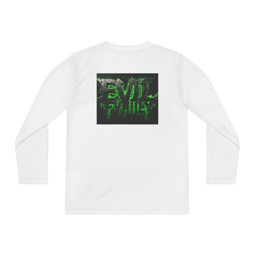 Youth Long Sleeve Tee with Dark Fantasy Design, Perfect for Halloween, Everyday Wear, Anime Fans, Gaming, and Casual Events