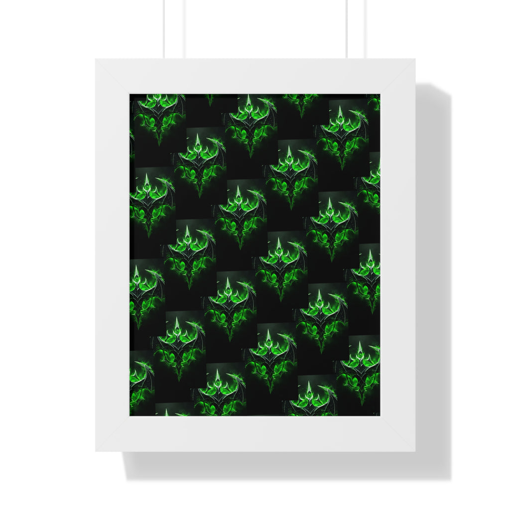 Framed Vertical Poster with Green Design, Wall Art Decor, Home Decor, Lush Green Wall Art, Modern Framed Print, Eco-Friendly Gift