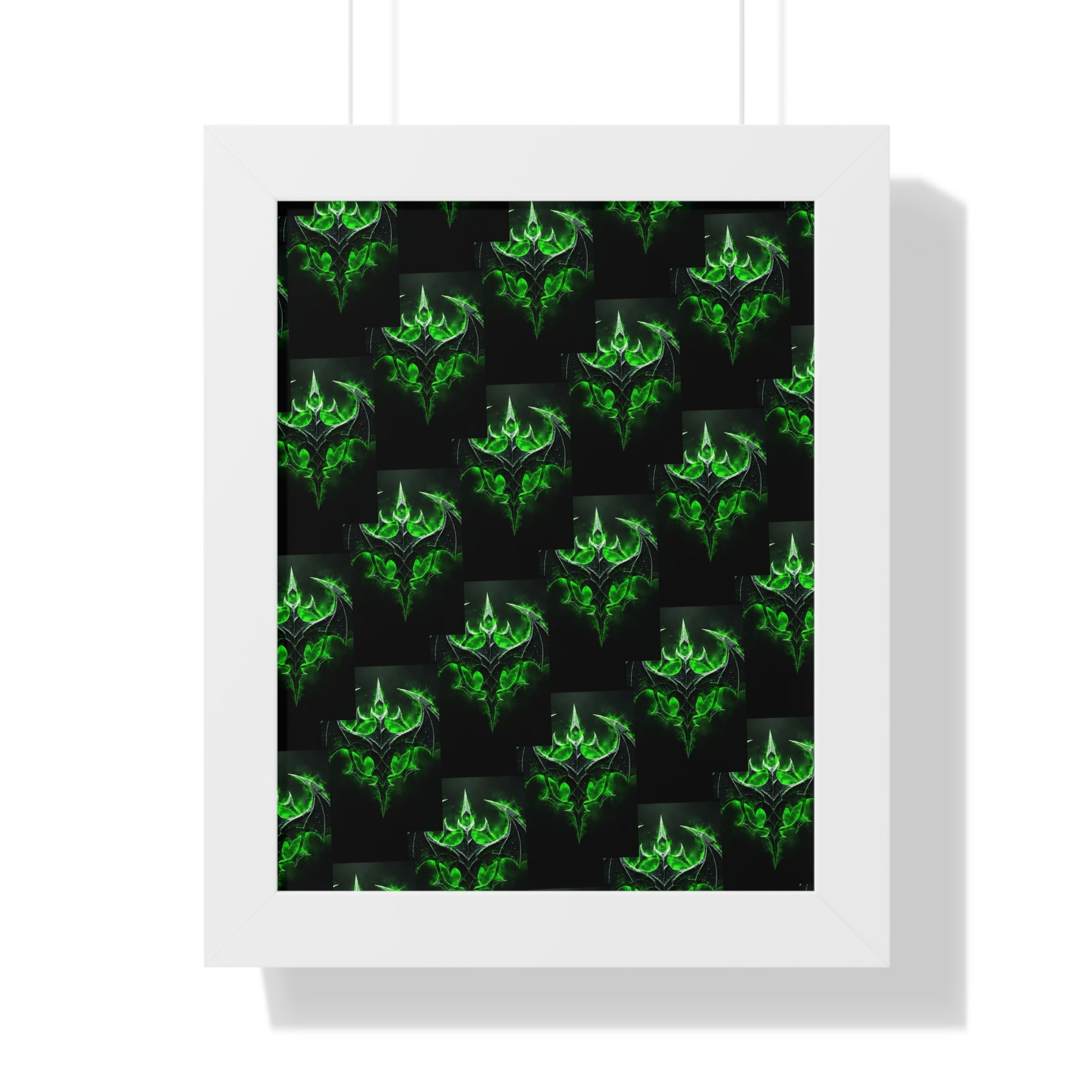 Framed Vertical Poster with Green Design, Wall Art Decor, Home Decor, Lush Green Wall Art, Modern Framed Print, Eco-Friendly Gift